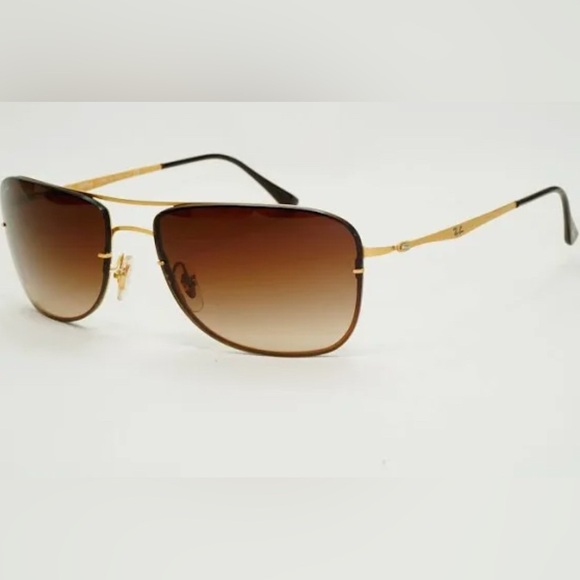 RAY-BAN Titanium Matte Gold / Brown Gradient RB8054 - Picture 5 of 12